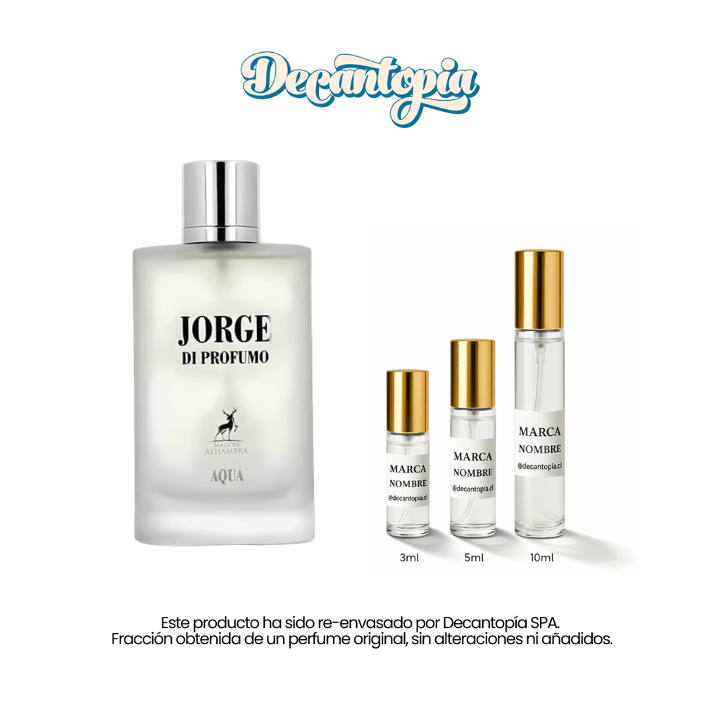 DECANT MAISON ALHAMBRA - JORGE DI PROFUMO AQUA (Dupe de Acqua di Gio EDT - Armani) - Decantopia