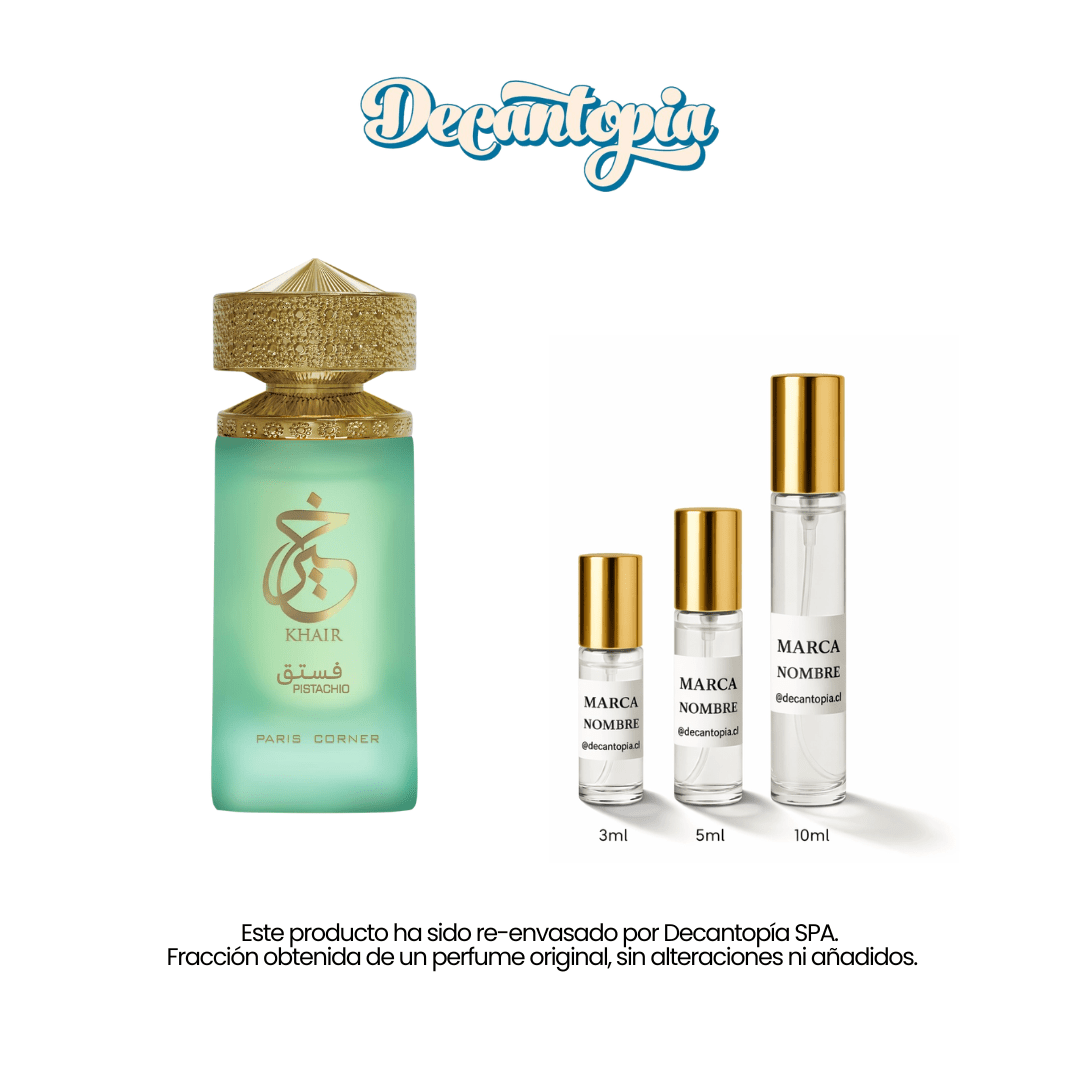 DECANT PARIS CORNER - KHAIR PISTACHIO EDP (Dupe de Yum Pistachio Gelato - Kayali) - Decantopia