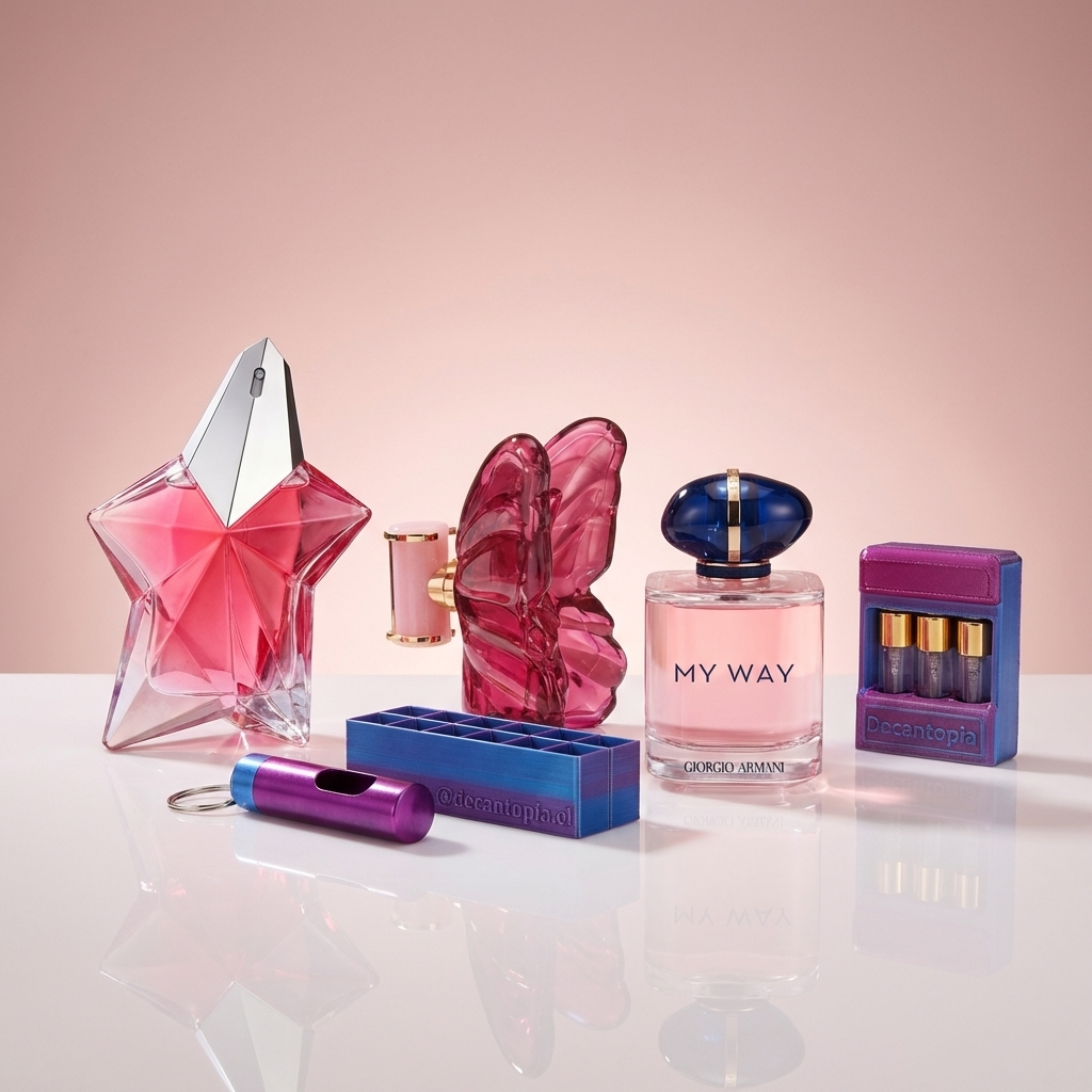 Set Decants más vendidos (3un) + Holder + Caja + Llavero