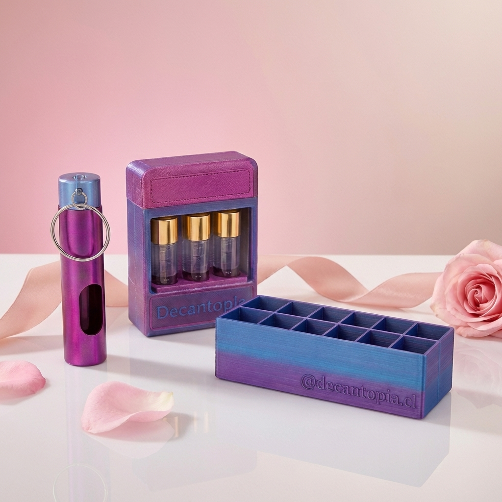 Set Decants más vendidos (3un) + Holder + Caja + Llavero