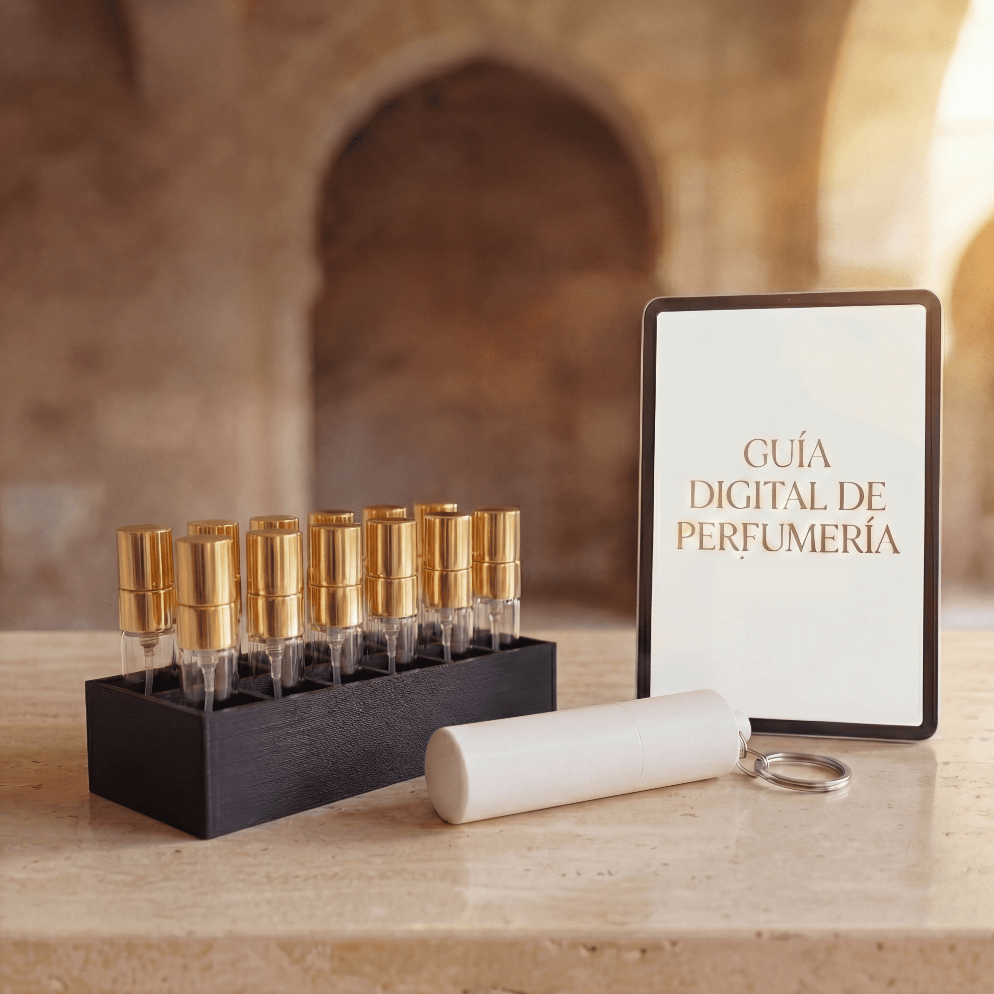 Set Decant Árabe + Holder + Llavero - Decantopia